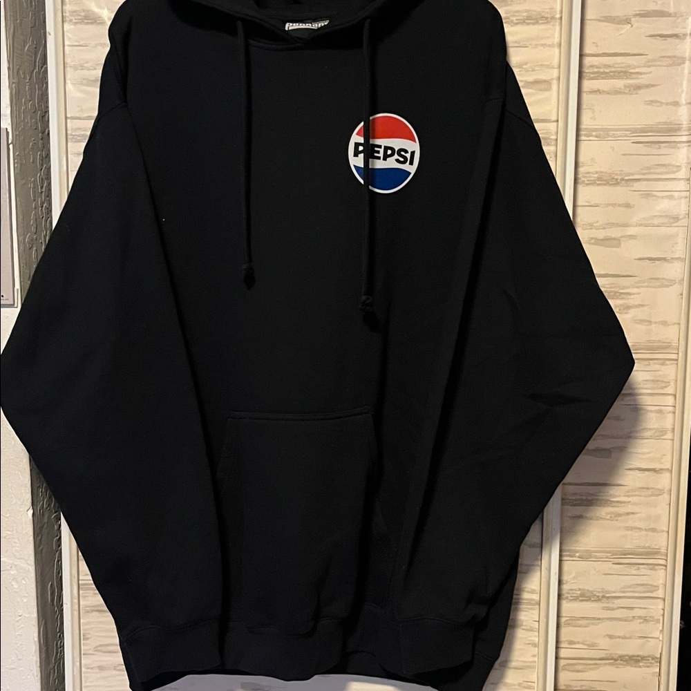 Pepsi Logo XXL Mens Hoodie navy blue Pullover Jumper Size 2XL